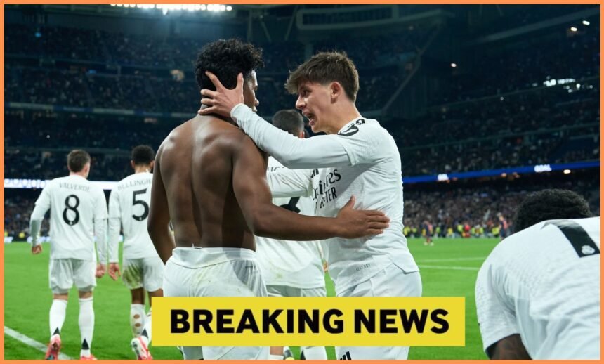 Endrick celebrates with his Real Madrid teammates