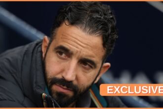 Ruben Amorim looks on during Man United