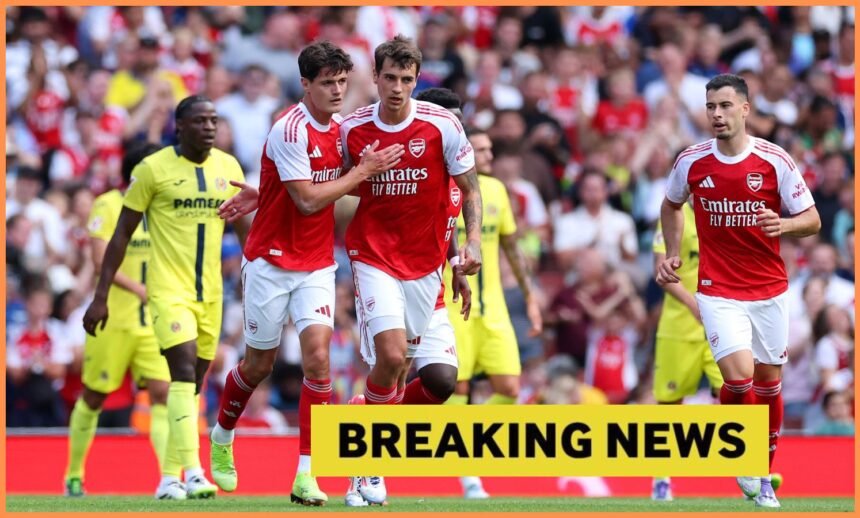 Jakub Kiwior during pre-season with Arsenal