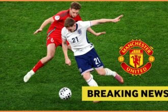 Elliot Anderson in action for England against Wales