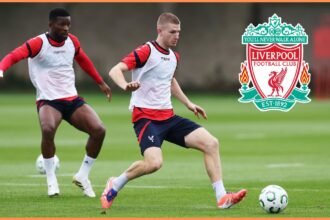 Adam Wharton in Crystal Palace training