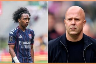 Malick Fofana and Arne Slot