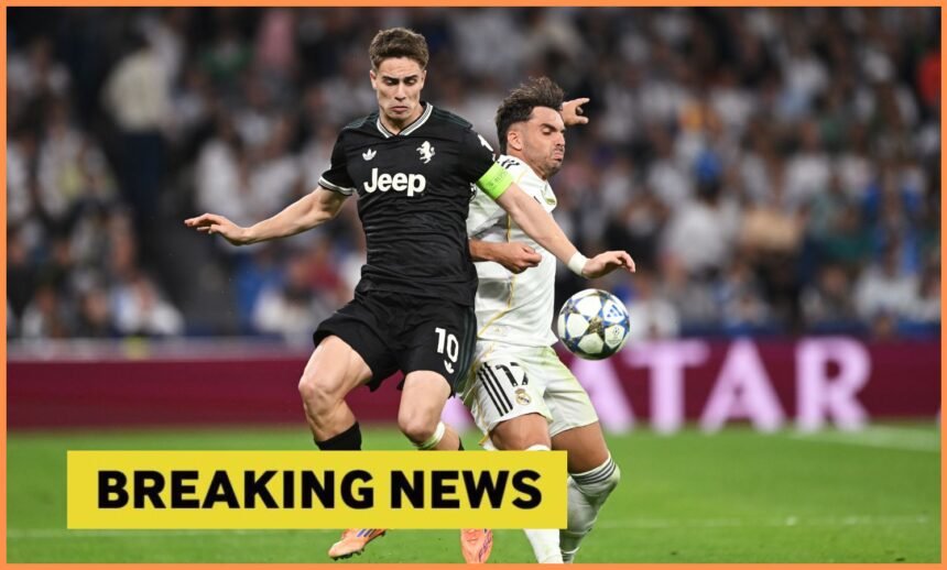 Kenan Yildiz in action for Juventus against Real Madrid