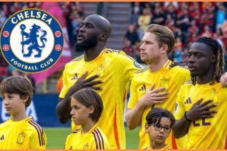 Romelu Lukaku and Kevin De Bruyne lining up for the Belgium national team