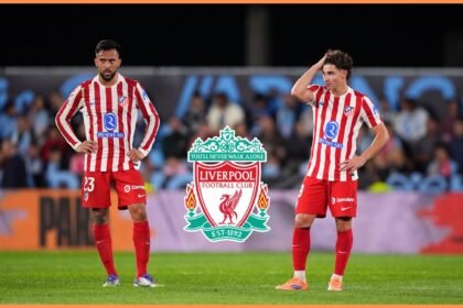 Julian Alvarez and Nicolas Gonzalez of Atletico Madrid