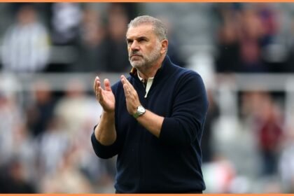 Nottingham Forest manager Ange Postecoglou acknowledges the fans