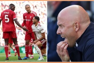 Ibrahima Konate, Virgil van Dijk, and Arne Slot