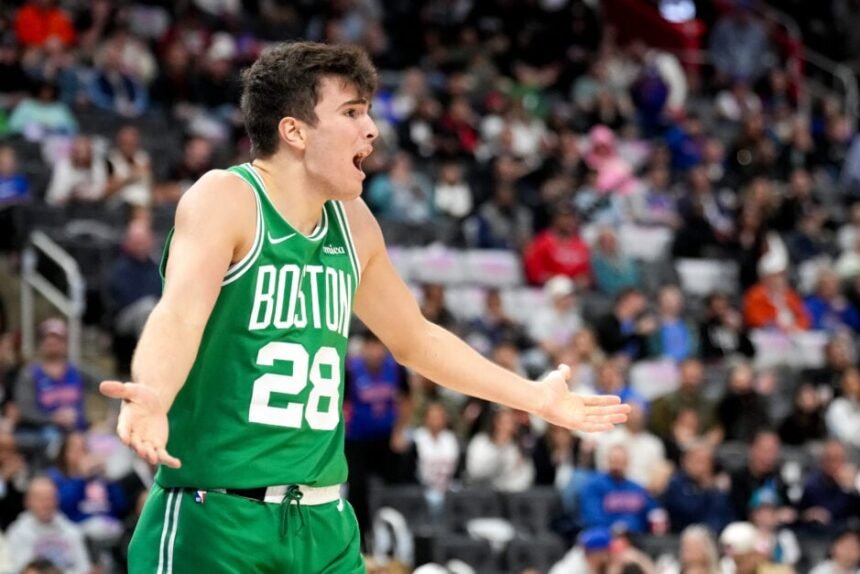Hugo Gonzalez appeals Boston Celtics vs. Detroit Pistons game
