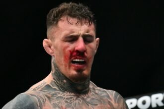 Tom Aspinall yells 'this is bullshit' after Cyrill Gane's eye poke ends UFC 321 main event