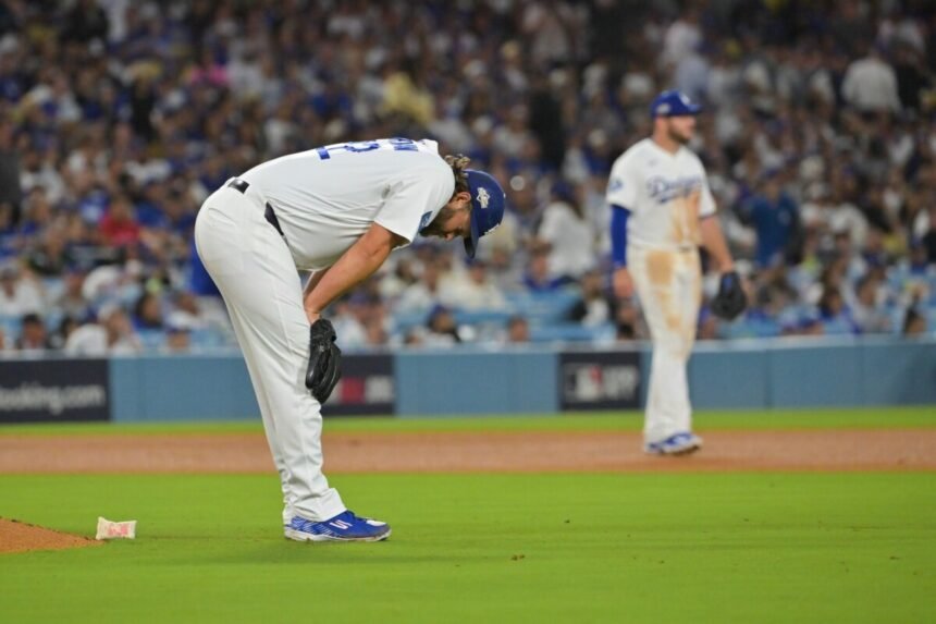 Dodgers notes: Tanner Scott leaves team, Los Angeles loses in Game 3, Clayton Kershaw struggles