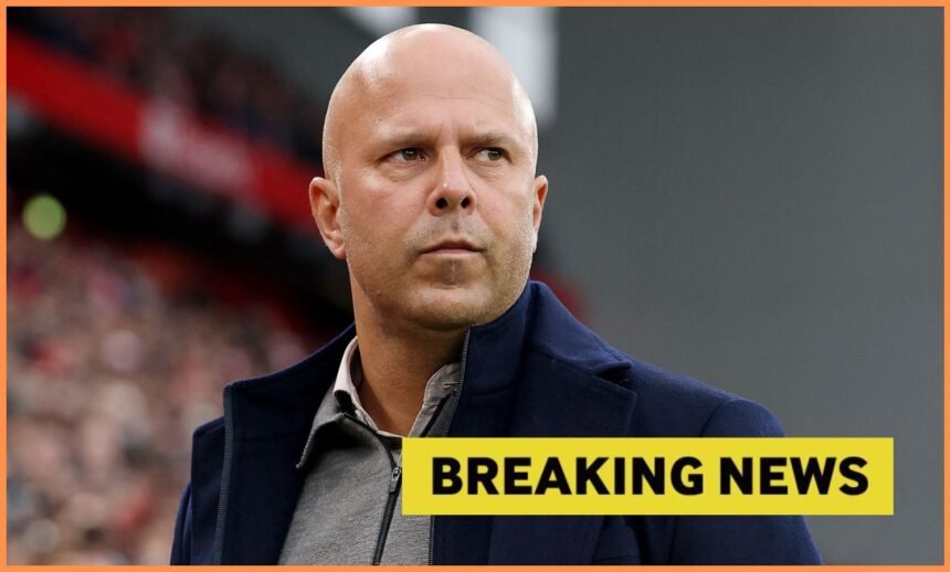 Liverpool manager Arne Slot looks on