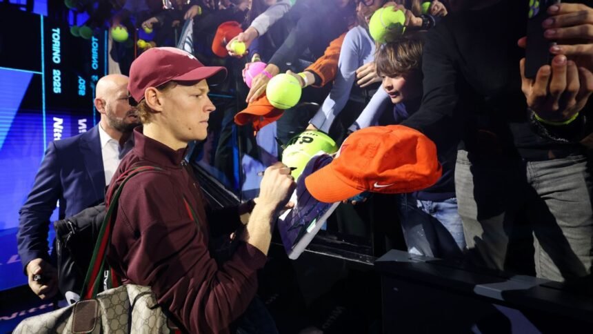 Sinner defeats Auger-Aliassime to begin ATP Finals title defense