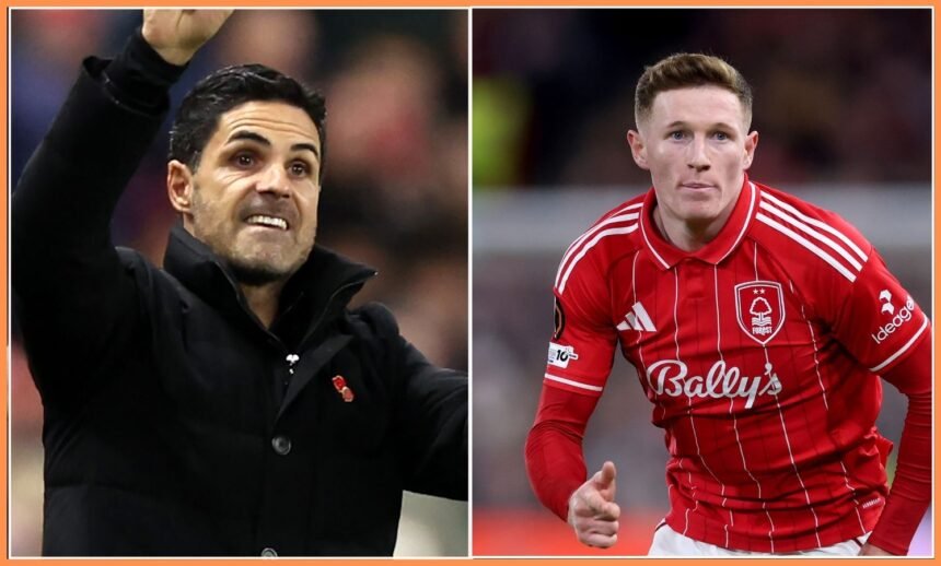 Mikel Arteta and Elliot Anderson