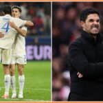 Jakub Kiwior and Mikel Arteta