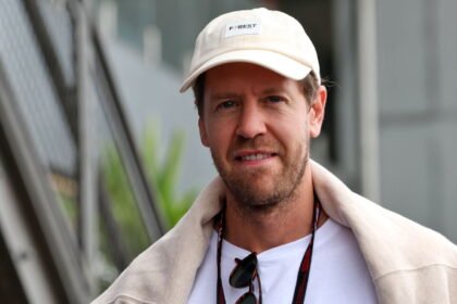Sebastian Vettel makes a rare appearance in the F1 paddock at the Sao Paulo GP